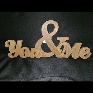 Wooden You&Me cutout